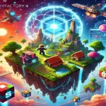 SkyFactory 4 Minecraft server hosting, showing floating islands,